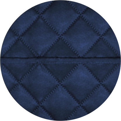 PureFit Reversible Quilted Sofa Cover, Water Resistant Slipcover Furniture Protector, Washable Couch Cover with Non Slip and Elastic Straps for Kids, Dogs, Pets (Oversized Loveseat, Navy/Navy)