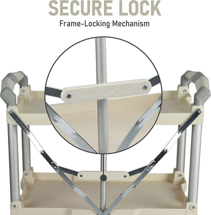 Olympia Tools 89-351 Pack-N-Roll Folding Collapsible Service Cart, 150LB Capacity, White