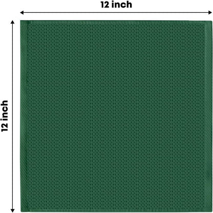 Artoid Mode 100% Cotton Dark Green Waffle Weave Kitchen Dish Cloths, 12x12 Inch Ultra Soft Absorbent Quick Drying Kitchen Dish Towels Set of 6