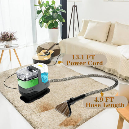 Portable Carpet and Upholstery Cleaner Machine, Deep Cleaning Carpet Shampooer and Multi-Stain Spot Cleaner for Pets, Sofa, Couch, Rug, Car Seat, Stairs & Furniture(Grey)