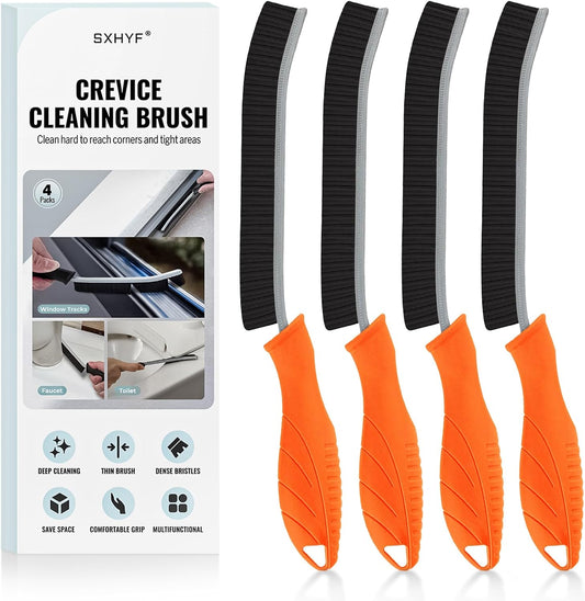 SXhyf Crevice Cleaning Brush - Grout Scrub Brush, House Cleaning Supplies, Gap Cleaning Tools, Home Essentials, Gifts for Women Men, Hard Bristle Crevice Cleaner Brush for Household Use, Bathroom