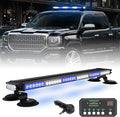 XRIDONSEN 28.4" 80 LED Roof Top Blue White Emergency Light Bar Magnetic Firefighter Police Lights Strobe Warning Flashing Safety Beacon Double Side First Responder Lights for Vehicles Fire POV Trucks