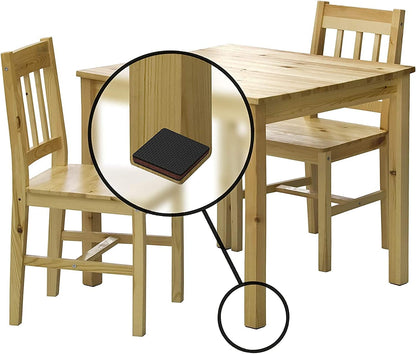 GorillaPads Non Slip Furniture Pads/Floor Gripping Pads (Set of 16 Grips) 2 Inch Square Floor Protectors for Under Furniture, Black, CB142-16