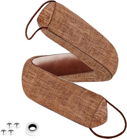 QUOLIX Triangle Under Door Draft Stopper Bottom Door Gap Filler & Seal Windproof Coating Cover Fits 30” to 36” Door Block Noise, Sound, Hot Air, Light, Bugs Easy Install Draft Blocker (38inch-Brown)