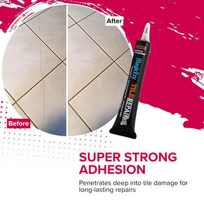 MagicEzy Tile RepairEzy Tile Repair Kit (Honey Beige/White) - Crack and Chip Repair for Floor and Wall Tiles Fast - Porcelain and Ceramic Tile Repair Kit