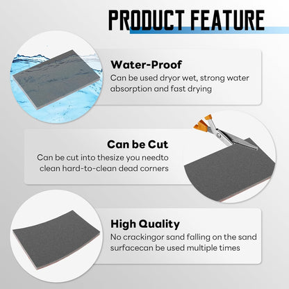 20 Pack 400 Grit Sanding Sponge, 3 x 4 Inch Soft Foam Sanding Block Wet Dry Sanding Pads, Washable Sandpaper Sponge Drywall Sand Block for Wood, Metal, Furniture Polishing (400 Grit)