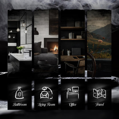 Gentleman Fragrance Oils Set, Essential Oil for Diffuser, Diffuser Oil, Use for Soap Candle Making, Sandalwood, Cedar, Rum, Leather, Smoky Oud, and Frankincense & Myrrh