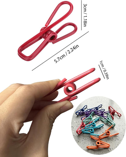Multipurpose 2 in Chip Bag Clips 12 Pack Metal Clips for Kitchen Food Storage, Laundry Hanging, Bag Chip Bag Sealing - Easy to Use Strong Grip Clips for Home Organizing