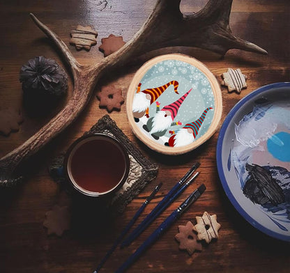 20 Pcs Wooden Discs for Crafts，3.9''-4.3'' Wood Circles for Crafts, Wood Slices for Painting DIY Christmas Ornaments Party Wall Home Wedding Decor