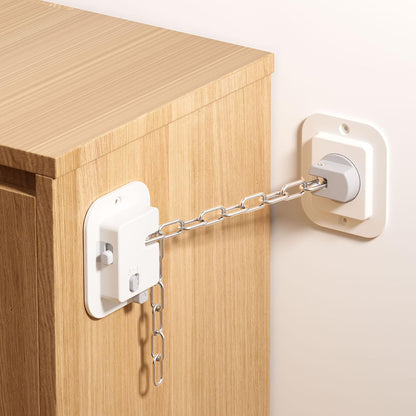 YEYA Anti-Tip No Drill Furniture Anchor with 3M Adhesive 10" Adjustable Straps, Baby Proofing Wall Anchors for Child Safety, Playroom Essentials 4P