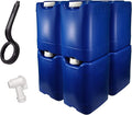 5 Gallon Samson Stackers, Blue, 8 Pack (40 Gallons), Emergency Water Storage Kit - New! - Boxed! Includes 1 Spigot and Cap Wrench