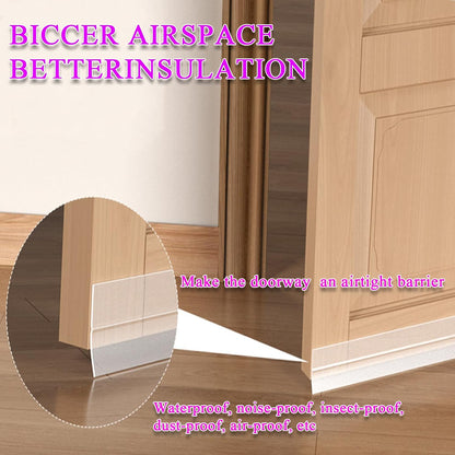 Weather Stripping Door Seal Strip for Gaps, Silicone Draft Stopper Adhesive Tape for Sliding Doors, Windows, Shower Glass, Soundproof Seal for Home Insulation, 32.8ft Roll White