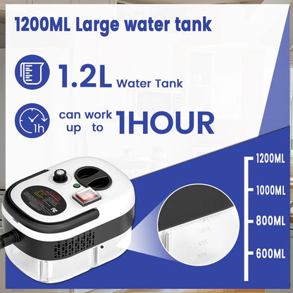 2500W Handheld Steam Cleaner,Portable Car Steamer For Auto Detailing,High-Temperature and Pressure Steam Cleaner For Home, Steam Cleaning Machine for Furniture,Kitchen,Grout,Floor,Tile (03-White)