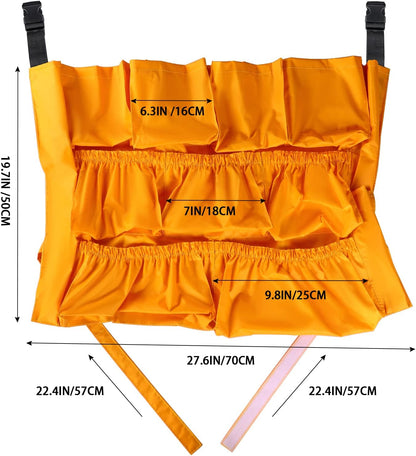 MOLIGOU 12 Pockets Trash Can Caddy Bag, Garbage Bin Caddy Organizer for Cleaning Tools and Supplies, Fits 20-44 Gallon Can