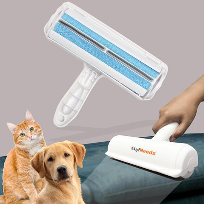 Reusable Pet Hair Remover Roller – Dog & Cat Hair Remover for Furniture, Couch, Carpet, Clothing – Pet Hair Removal Tool for Couch – Lint Roller for Furniture, Car & Bedding