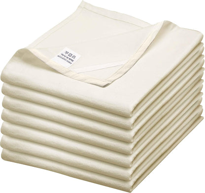 WHITEWRAP Flour Sack Towels| Tea Towel for Crafts| Kitchen Dish Cotton Blank Towel for Embroidery|Baking Bread Proofing Linen Cover| Thick Absorbent Quick Dry| 7 Pack 33"X38" Natural
