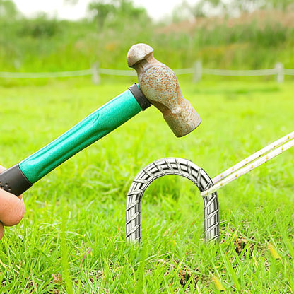 Rebar-Stakes-12-Inch, Ground Stakes Heavy Duty U-Hook Galvanized Anti-Rust Ground Anchors for Camping Tent Trampoline Accessories Dog Fence Chicken Coop Deer Fence 4pcs