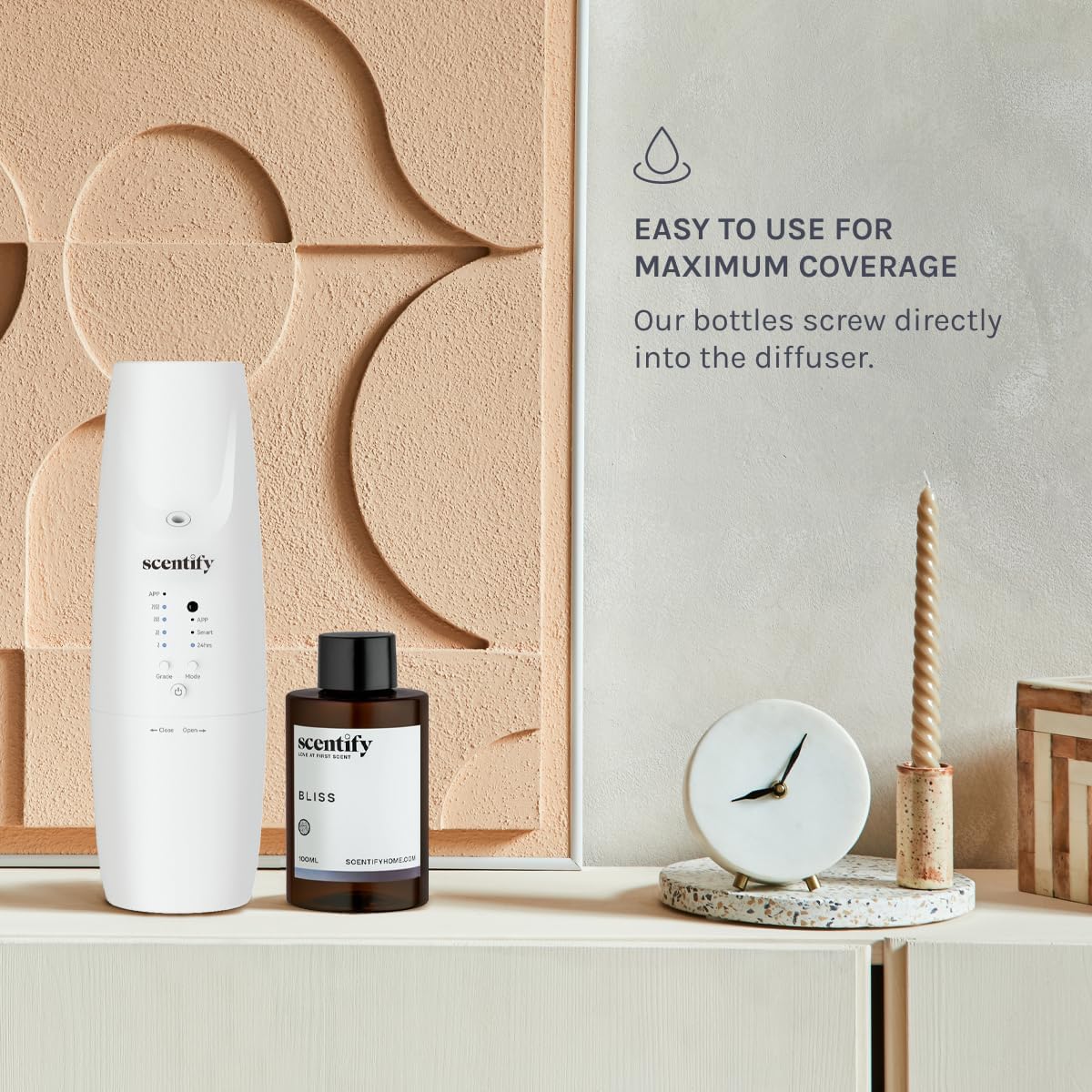 Scentify Bliss Aroma Oil Refill Scent for Oil Diffusers - Eucalyptus, Bergamot, Tea & Powdery Scents - Luxurious Relaxing Aromatherapy Diffuser Fragrance 100ml, 3.38 oz