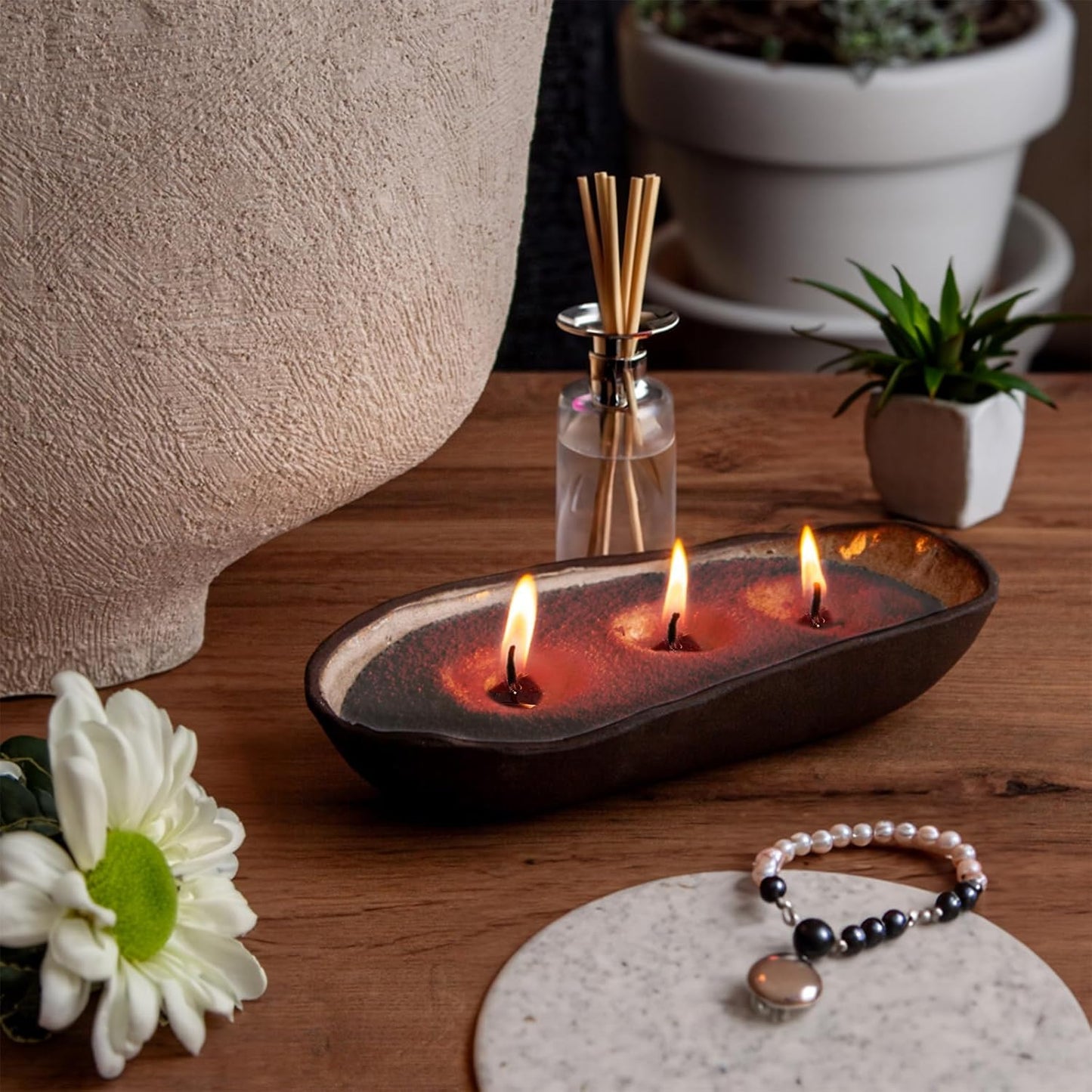 Unscented Brown Pearled Candle 18oz Luxury Sand Candle Granulated Wax - 30 Cotton Wicks – Wax for Candle Making Decorative Candles Smooth and Clean Burning Lasts up to 120 Hours