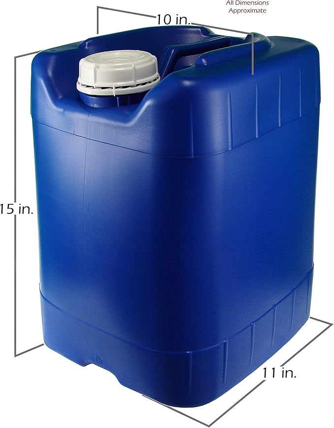 5 Gallon Samson Stackers, Blue, 8 Pack (40 Gallons), Emergency Water Storage Kit - New! - Boxed! Includes 1 Spigot and Cap Wrench