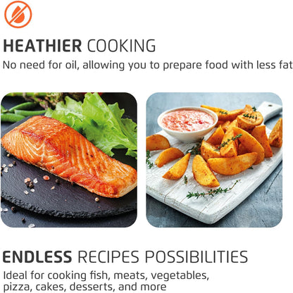 Air Fryer Oven 1800W, 12.7QT Capacity, Touchscreen Panel, Automatic Shut-Off – Black & Stainless Steel – Mondial