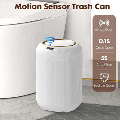 Procade Motion Sensor Trash Can with Lid, 3 Gallon Electric Bathroom Garbage can, Small White Wastebasket Touchless Trash Bin,Automatic Mini Trashcan for Bedroom,Toilet, Office, rv, Living Room