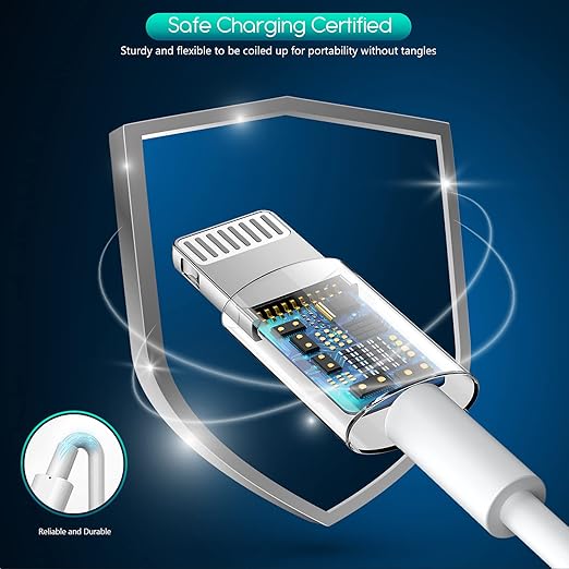 iPhone Charger,Extra Long 2 Pack 10FT Lightning Cable Cube i Phone 12 Charger Charging Transfer Cord Cable with USB Plug Wall Charge Block Travel Adapter for iPhone 14/13/12/11/SE2022/8/7/XS/XR/X/iPad
