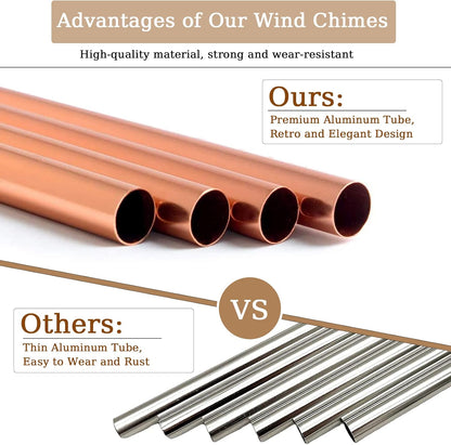 Wind Chimes for Outside, 33" Butterfly Wind Chimes Outdoor, Birthday Gifts for Women Mom Sister, Gift for Garden Porch Patio Home Decor (Golden)