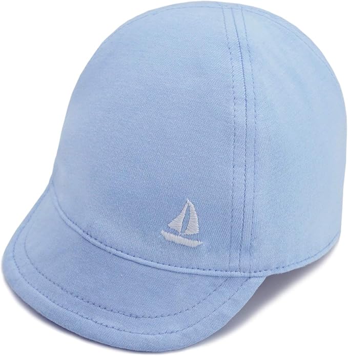 Keepersheep Baby Reversible Baseball Cap Infant Sun Hat, Cotton Knit Soft Brim for Infant Toddler, Summer Outdoor Unisex
