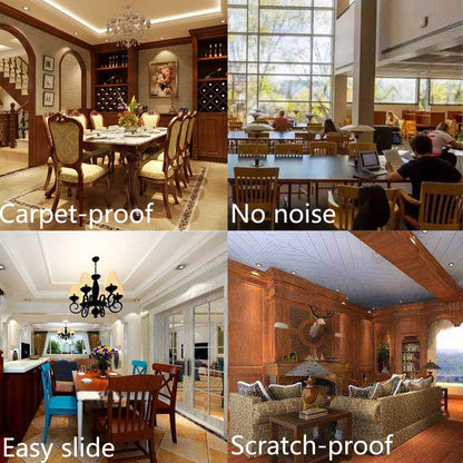 Furniture Sliders-Furnigear (Teflon) Nail in Chair Glides for Carpet and Hardwood Floor - Move Your Furniture Easily & Safely - Best Floor Protector (1x1-3/8 Nail, Brown-24 Pack)