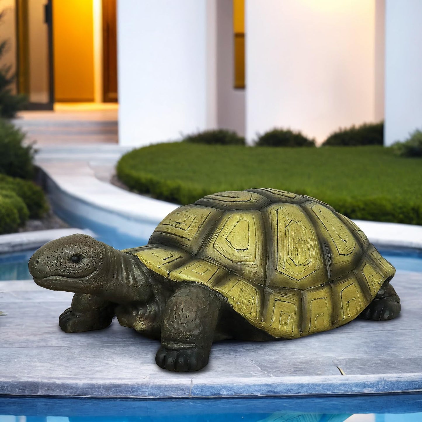 SKYFIRE Turtle Statues for Garden - 34.2” x 18.1” x 11.4” Fiber Reinforced Concrete Figurine Statue, Garden Sculptures & Statues Decor for Outdoors, Lawn, Yard - Outdoor Ornaments Gardening Gifts
