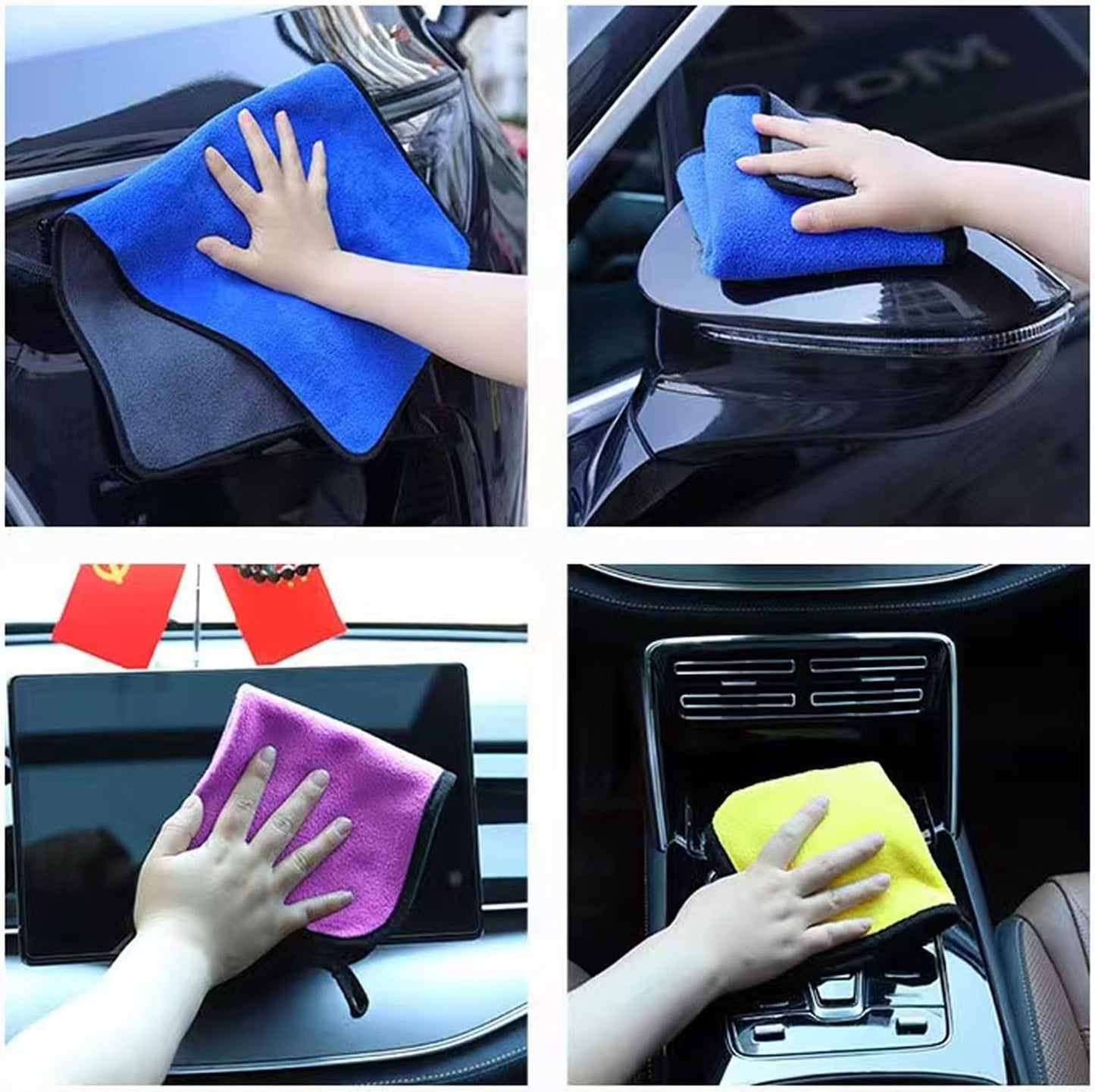 10 Pack Premium Microfiber Towels Coral velvet Washing and Detailing Towels for Car Detailing Household Cleaning Ultra-Soft Super Absorbent, Lint Streak-Free 11.8"x15.7” Cleaning Cloth (5colors)