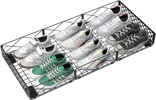 NADAMOO Large Under Bed Storage with Wheels, Low Profile Rolling Under Bed Storage Containers，Foldable Metal Under the Bed Organizer Bins for Bedroom，1 Pack