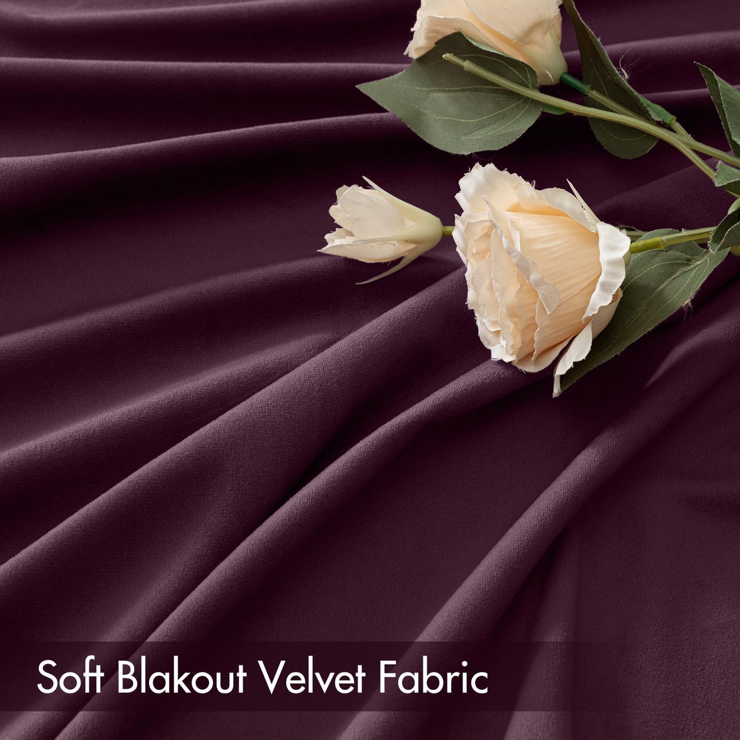 MIULEE Purple Orchid Velvet Curtains Thermal Insulated Blackout Curtain Drapes for Bedroom Living Room Darkening 84 Inches Long Curtains Panels Rod Pocket Set of 2