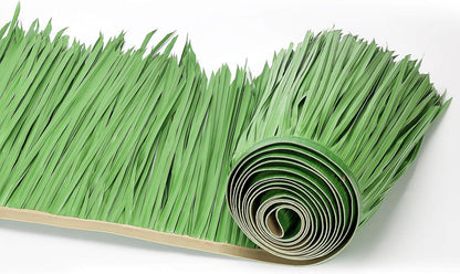 Tiki Straw Roof Thatch - Mexican Style Artificial Palm Rolls, Bar Hut Grass Duck Boat Blinds Runner, Palapa Roofing for Garden Patio Umbrella Covers Fence Party Decoration (Vitality, 16.5' x 16")