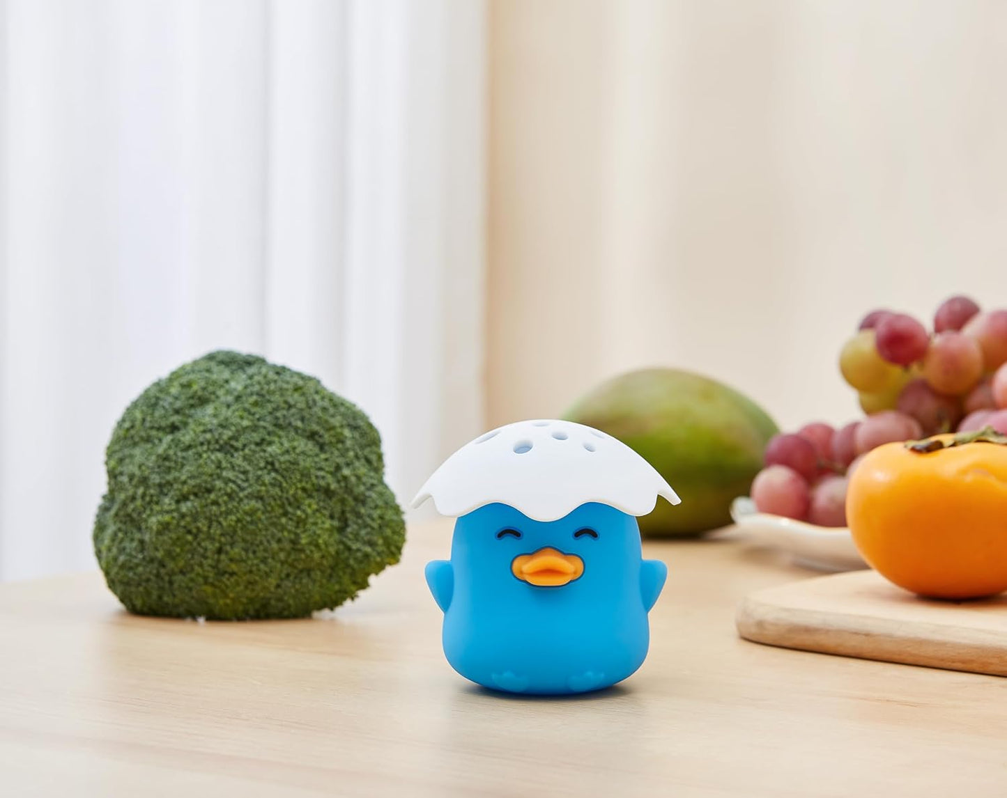 Duck Refrigerator Baking Soda Deodorizer Holder, Odor Absorber & Eliminator (Blue)