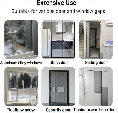 33 Ft Self-Adhesive Weather Stripping Door Seal Strip for Door Window, 0.35" Wide x 0.35" Thick, Gray