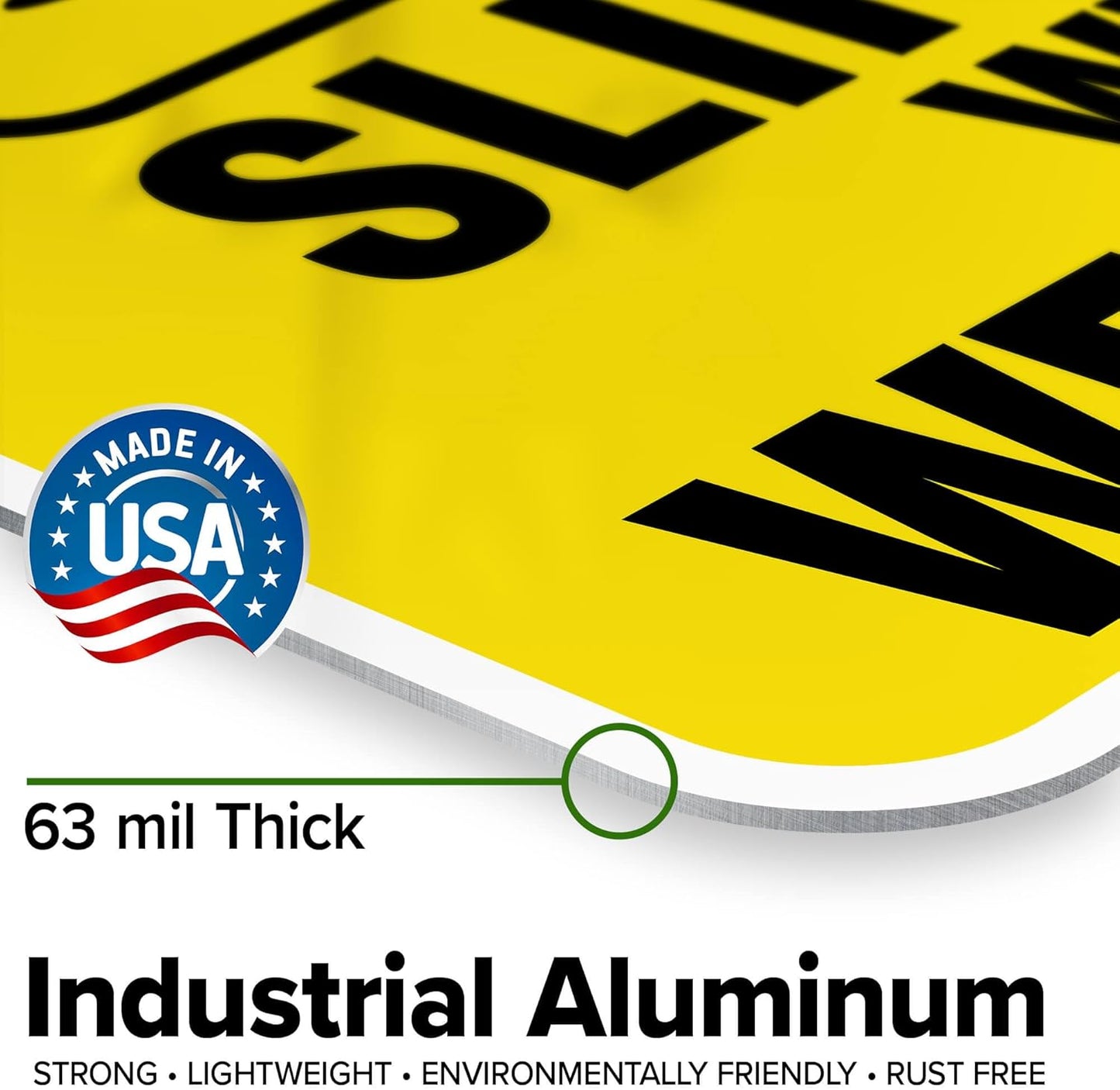 Caution Slippery When Wet Sign or ICY Sign, 18"x24" .063 Aluminum, Indoor/Outdoor Use, USA MADE By My Sign Center