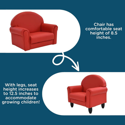 Children's Factory As We Grow Toddler Chair, Red, CF805-196, Flexible Seating for Daycare or Preschool, Kids Reading Chair, Playroom Furniture