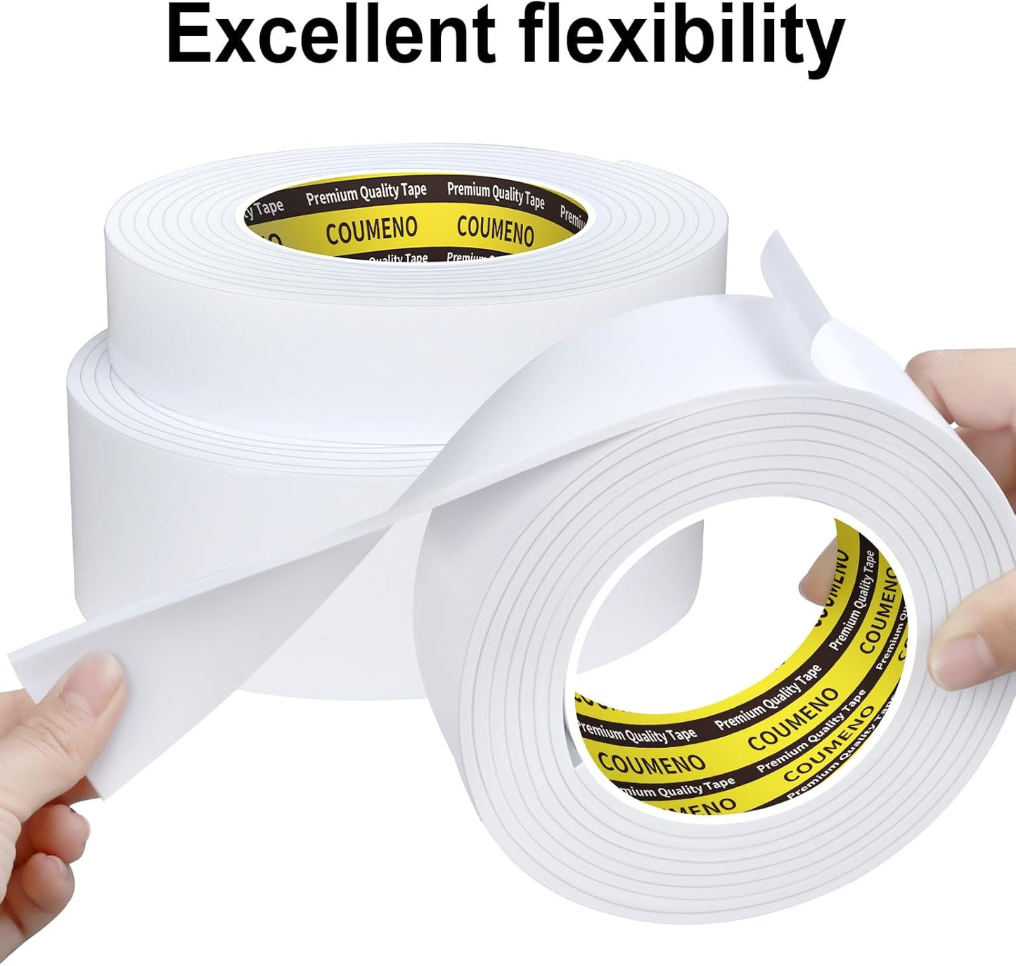 Single-Sided EVA Foam Tape, Single-Sided Sealing Strip Foam Pad Sponge Tape,Self-Adhesive Insulation Sealing Tape (White) 1inX16.4FT