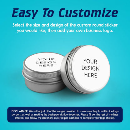 100 Custom Vinyl Stickers - Upload Your own Image, Text, Design, Logo - Personalized Logo Labels for Handmade, Packaging, Bottle, Jars, Candle, Brand Stickers (White, 5x5)