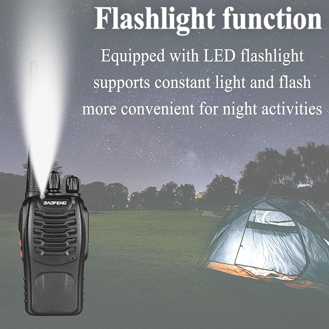 BAOFENG BF-888S Plus Walkie Talkie with Wireless Copy Frequency Type C Charging Walkie Talkie 16 Channel 1500mAh Adults Long Range Handheld Two-Way Radio for Team Business Hunting(Black,12PCS)