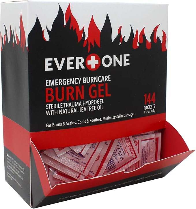 EverOne Emergency Burncare Burn Gel, 0.9g Packets, 144 Count