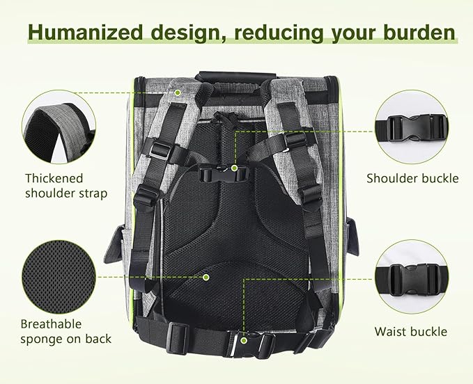 Pecute Cat Carrier Backpacks, Expandable Cat Backpack with Breathable Mesh, Pet Carrier Backpack for Cats Small Dogs Puppies Up to 17 Lbs, Dog Carrier Backpack Great for Travel Hiking Camping Outdoor