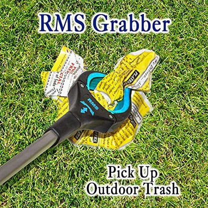 RMS 2-Pack 32 Inch Extra Long Grabber Reacher with Rotating Jaw - Mobility Aid Reaching Assist Tool (Blue)