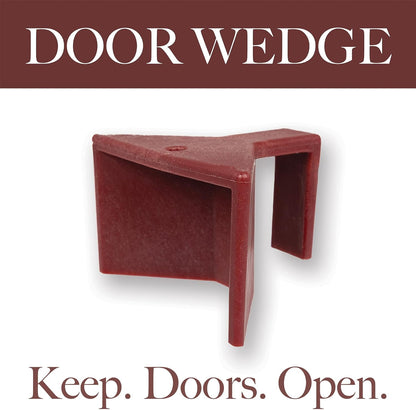Modern Door Stop – Plastic Door Stopper for Hinged- Easy Install Mounted Hinge Stop Restrictor - Opening Stopper Wedge for Home - Ideal for Hotels, Hospitals & Schools - Red