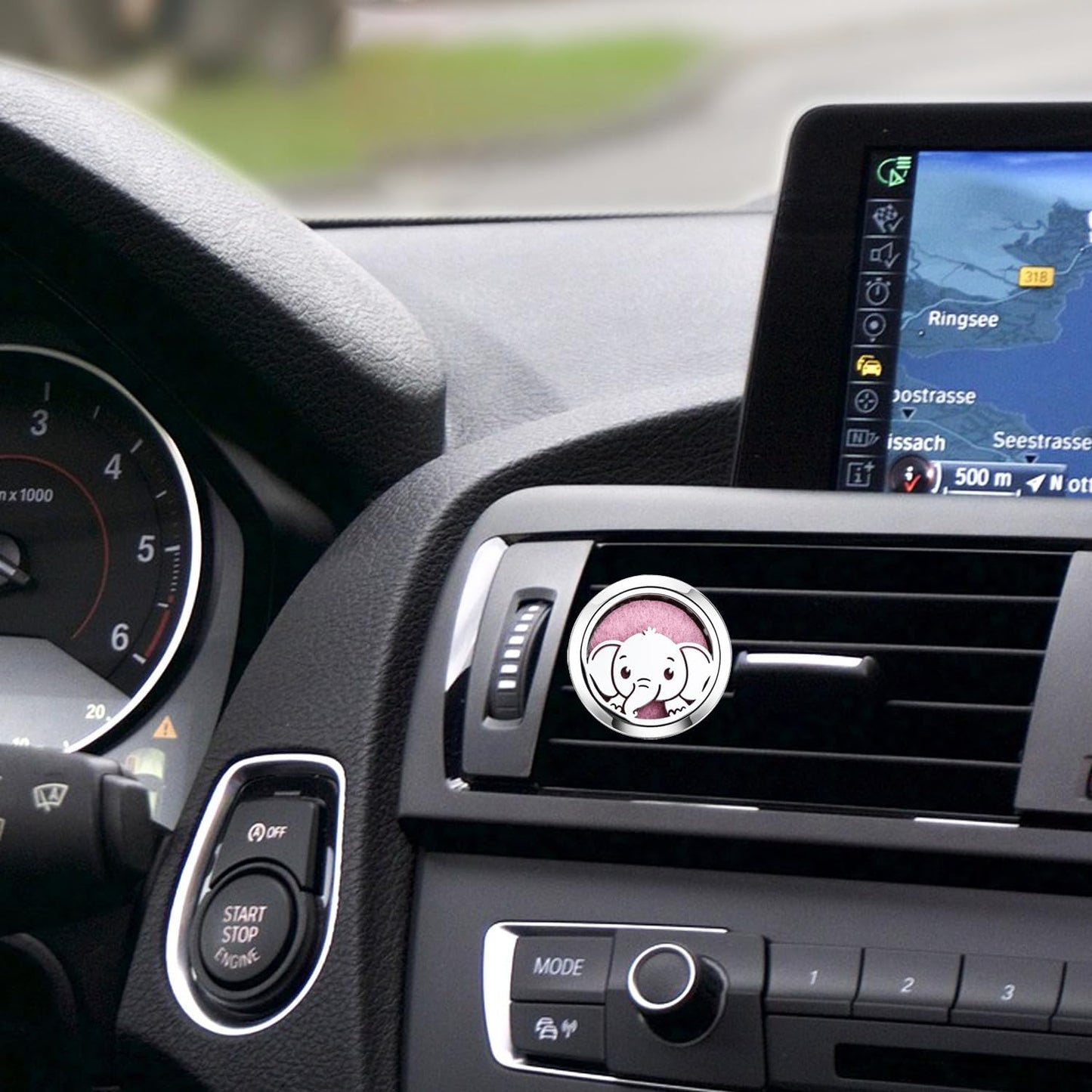 Car Diffuser Vent Clip 30mm Car Essential Oil Diffuser Vent Clips Aromatherapy Air Freshener with 10 Felt Pads Car Accessories Mother's Day for Women (Elephant Boy)