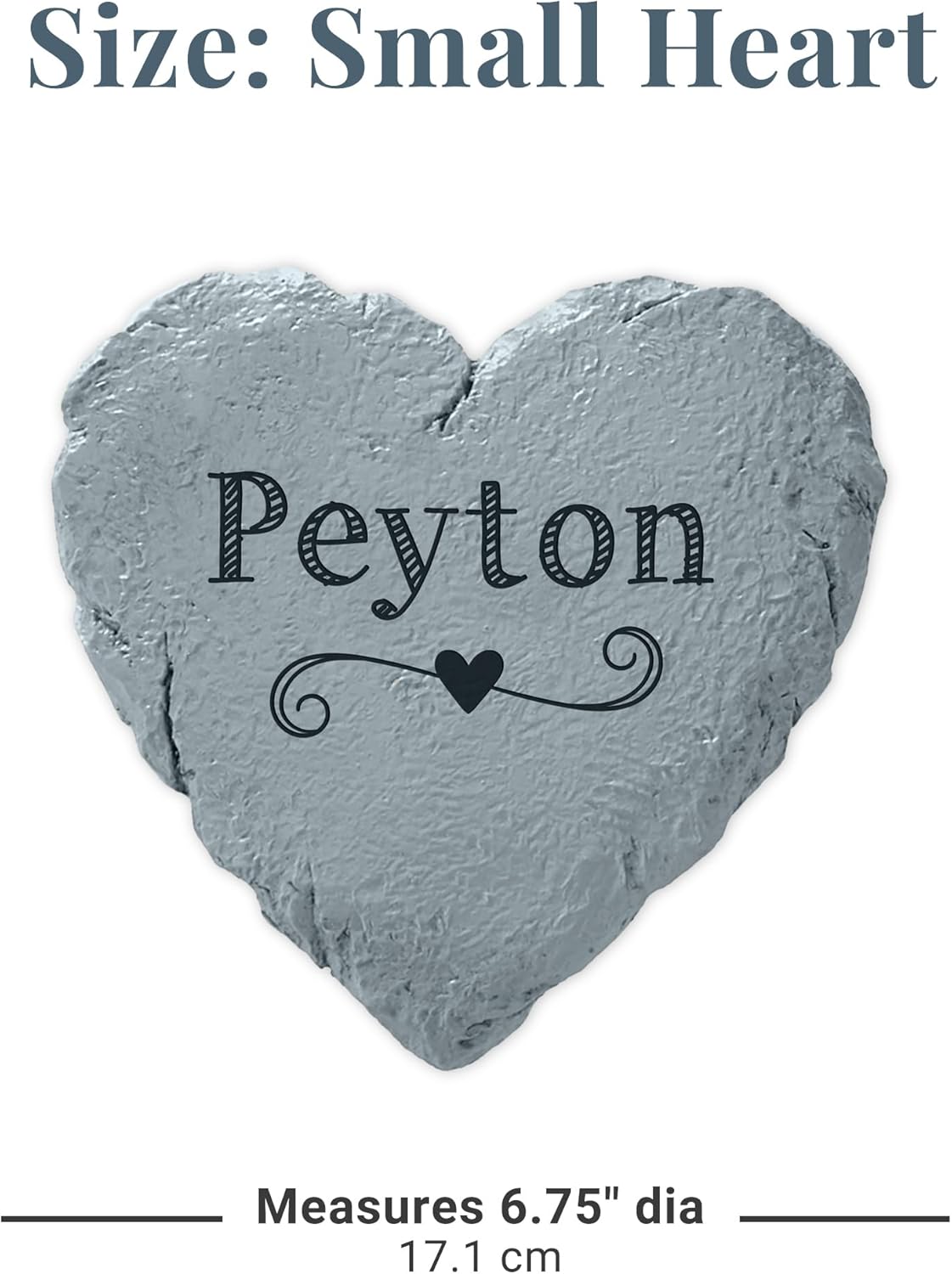 Let's Make Memories Personalized Garden Stone - Resin - Custom Garden Décor - Love Grows Here Round Stone with Heart Cutout - for Dad - for Father's Day