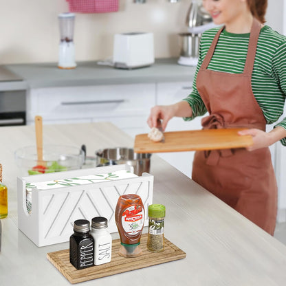 Paper Towel Dispenser Wall Mount, Paper Towel Holder Wall Mounted with Lid, Solid Wood Commercial C-Fold, Z-Fold, Trifold Hand Paper Towel Holder Dispenser Hand Towel Holder for Bathroom Kitchen Decor