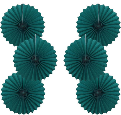 Green Birthday Decorations,DIY Green Paper Fans Hanging Decoration ,Party Supplies Party Fans 16in, Cactus Party Decorations,Wedding Graduation Events Accessories 30 Color DIY Set (Blackish Green)